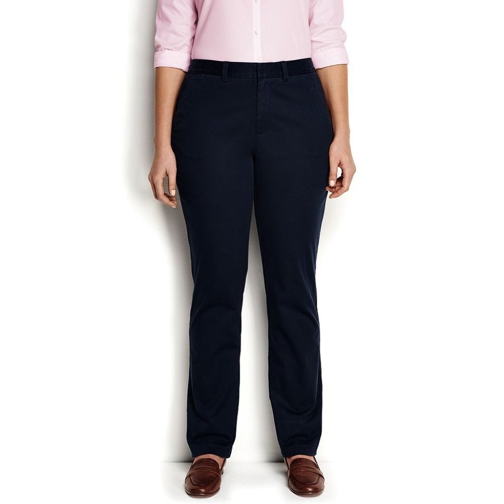 NWT Lands End Straight Leg Mid-Rise Chinos